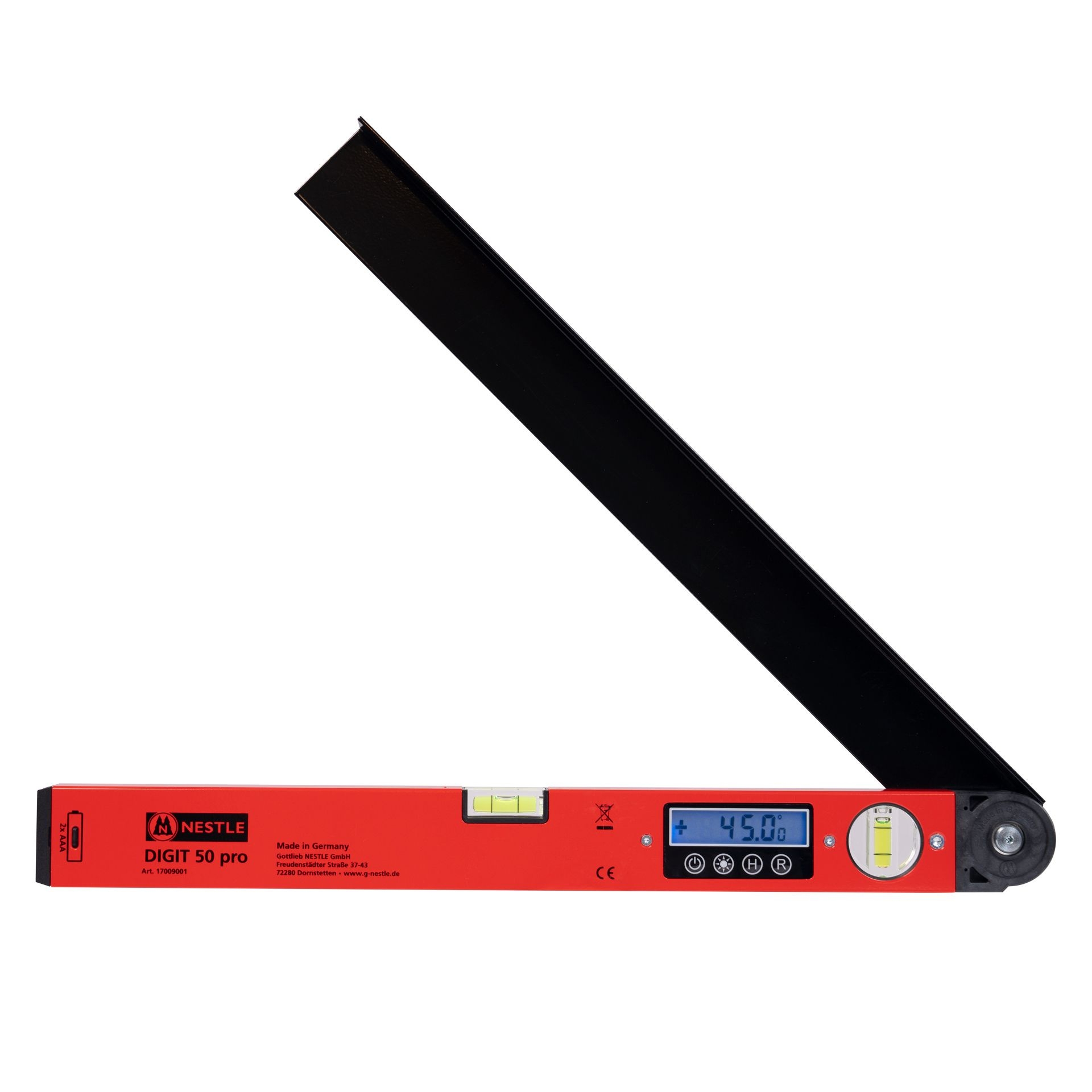 Elektronischer Winkelmesser DIGIT 50 cm,  0-180° Messbereich