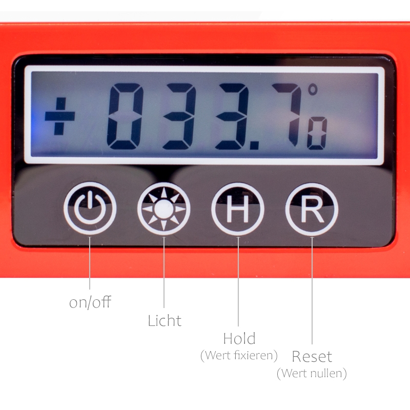 Elektronischer Winkelmesser DIGIT 35 cm,  0-180° Messbereich