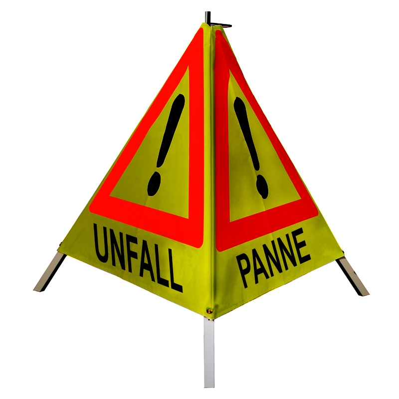 Warnpyramide - UNFALL / PANNE / GEFAHR - VZ101-Ausrufezeichen) Warnpyramide - UNFALL / PANNE / GEFAHR - VZ101-Ausrufezeichen)