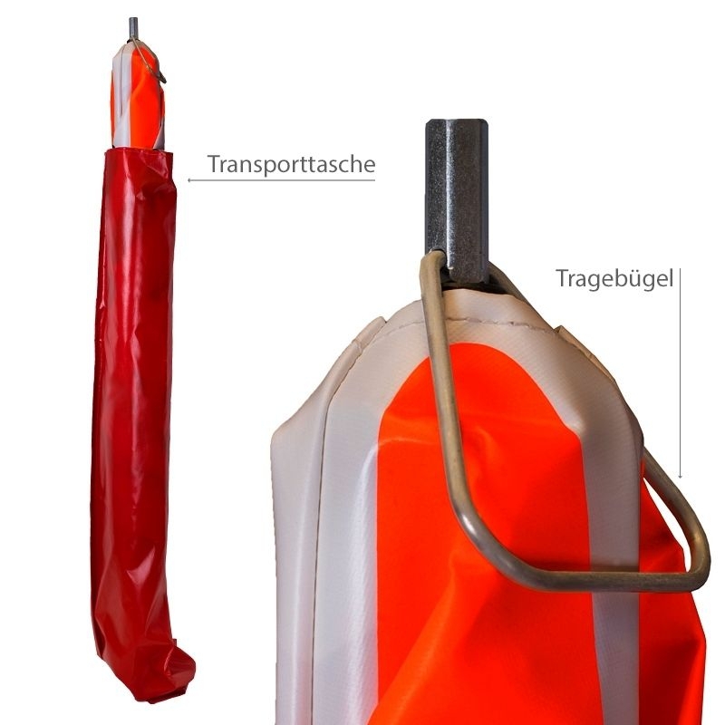 Warnpyramide/Faltsignal - TESTMESSUNG - VZ101-Ausrufezeichen Warnpyramide/Faltsignal - TESTMESSUNG - VZ101-Ausrufezeichen