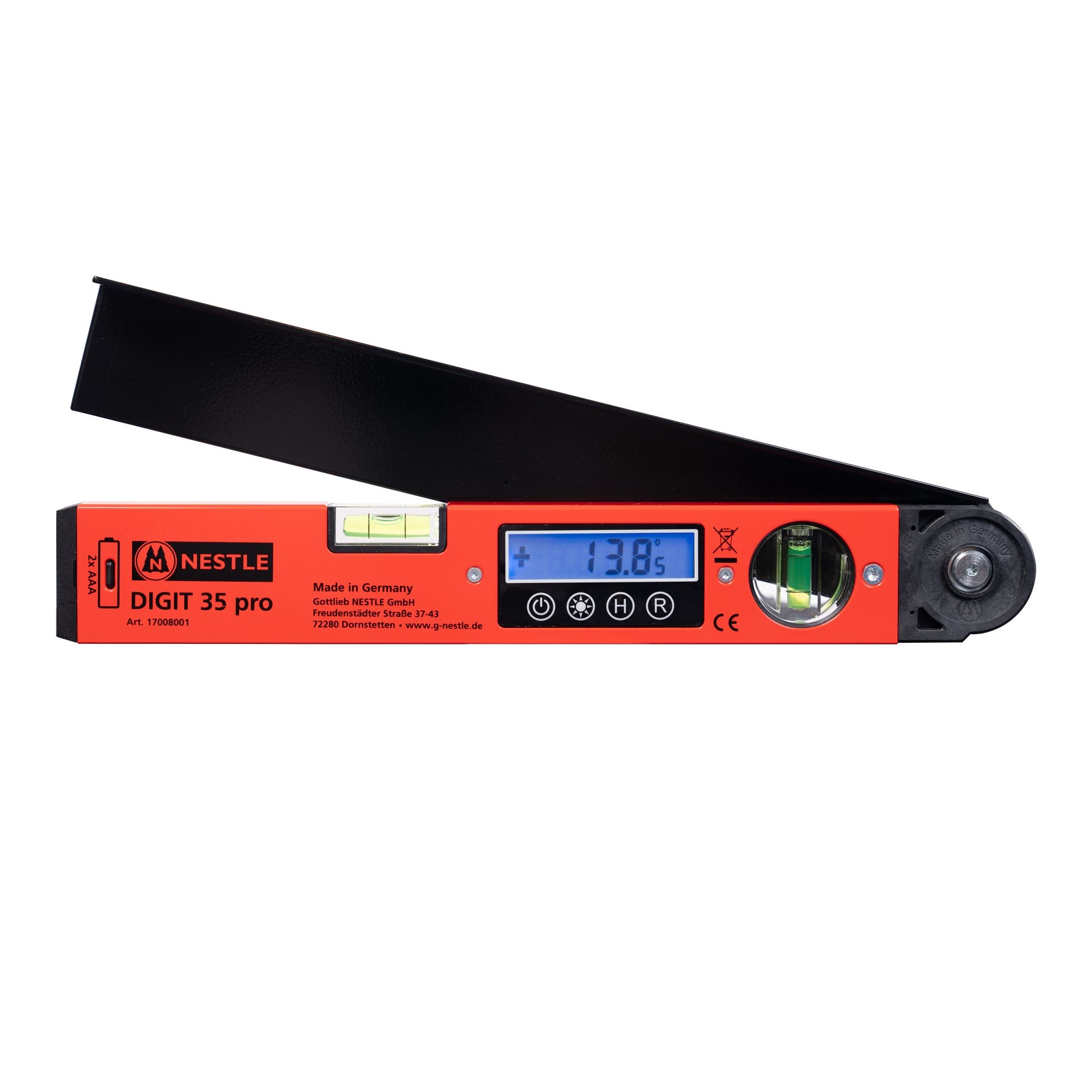 Elektronischer Winkelmesser DIGIT 35 cm,  0-180° Messbereich