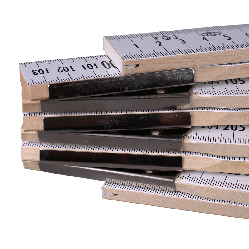 Nivellierzollstock 4  m, mit beidseitiger mm-Teilung Nivellierzollstock 4  m, mit beidseitiger mm-Teilung