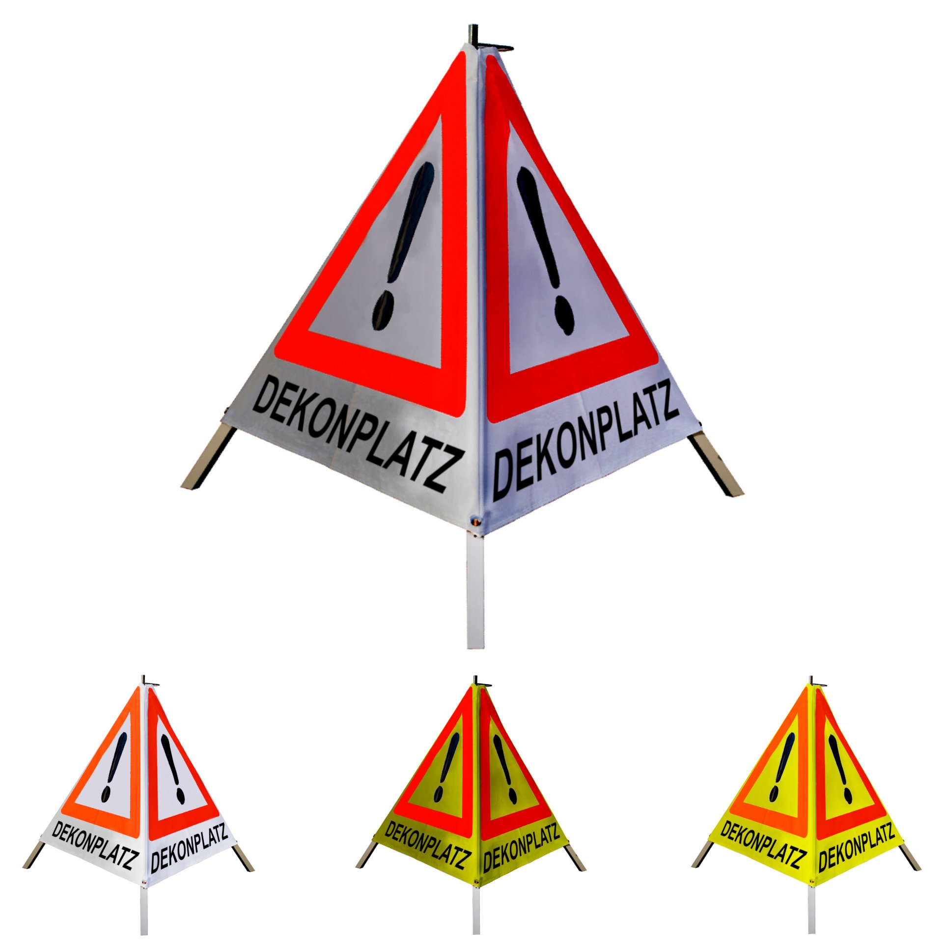 Warnpyramide/Faltsignal - DEKONPLATZ - VZ101-Aurufezeichen