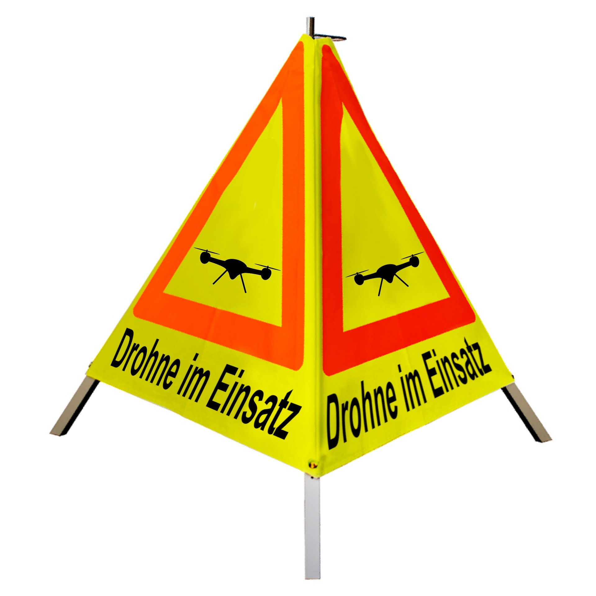 Warnpyramide/Faltsignal - Drohne im Einsatz (Sonderzeichen: Drohne)