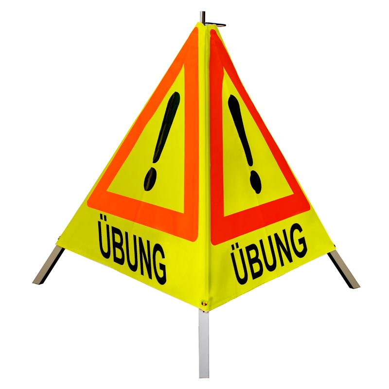 Warnpyramide/Faltsignal - ÜBUNG - VZ101-Ausrufezeichen
