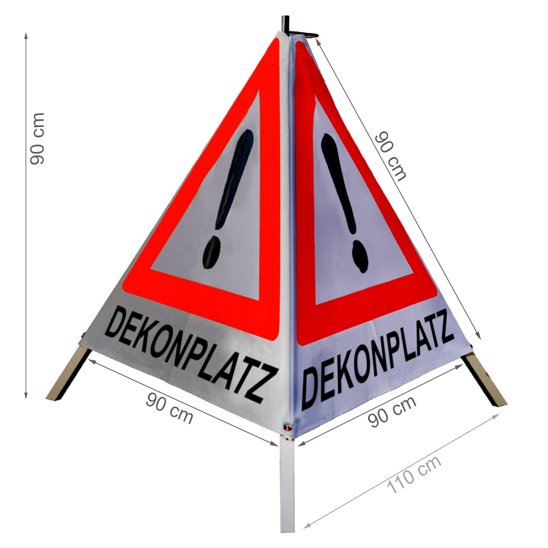 Warnpyramide/Faltsignal - DEKONPLATZ - VZ101-Aurufezeichen