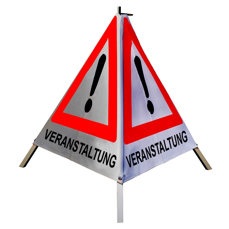 Warnpyramide/Faltsignal - VERANSTALTUNG - VZ101-Ausrufezeichen