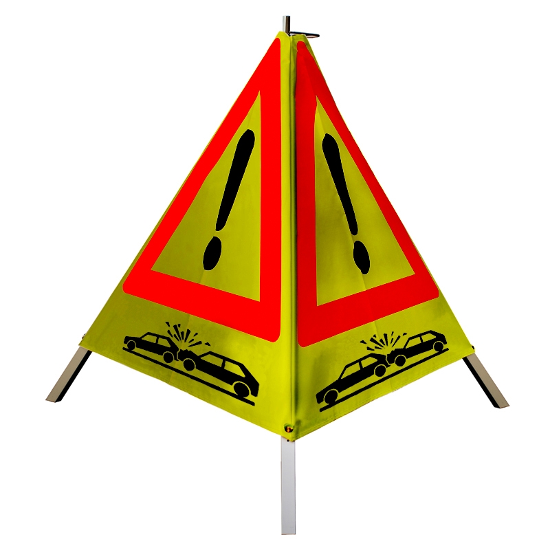 Warnpyramide/Faltsignal - Crash-Symbol - VZ101-Ausrufezeichen