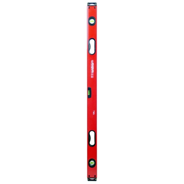 Alu-Wasserwaage 120 cm - Profi-Handwerkerwasserwaage mit vergrößerter Horizontallibelle