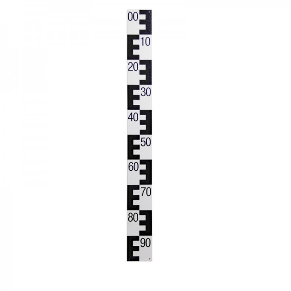Pegellatte Hartschaum, bedruckt, 100x10x1cm - schwarz - oben beginnend